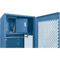 Casier pour &eacute;quipement avec porte, Acier, 24" la x 18" p x 72" h, Bleu fonc&eacute; Auto Electric Service Ltd.