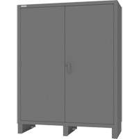 Armoire avec barre de suspension et portes encastr&eacute;es standards, Acier, 78" h x 60" la x 24" P, Gris Auto Electric Service Ltd.