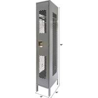 Casiers ventil&eacute;s, 12" x 18" x 78", Acier, Gris, D&eacute;mont&eacute;, Perfor&eacute; Auto Electric Service Ltd.