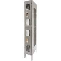 Casiers ventil&eacute;s, 2 niveaux, 12" x 18" x 78", Acier, Gris, D&eacute;mont&eacute;, Perfor&eacute; Auto Electric Service Ltd.