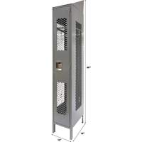 Vented Lockers, 12" x 18" x 88", Steel, Grey, Knocked Down, Perforated Auto Electric Service Ltd.