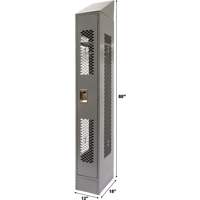 Vented Lockers, 12" x 18" x 88", Steel, Grey, Knocked Down, Perforated Auto Electric Service Ltd.