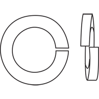 Split Lock Washer, 1/4", Yellow Zinc Auto Electric Service Ltd.