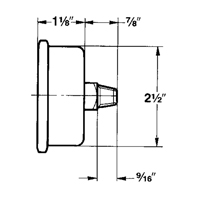 Manom&egrave;tres,  2-1/2", 30" Hg-0" Vac, Fixation inf&eacute;rieure, Analogique rempli de liquide Auto Electric Service Ltd.