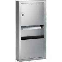 Combination Towel Dispenser with Waste Receptacle, Manual, 14" W x 4" D x 28" H Auto Electric Service Ltd.