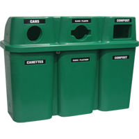 Recycling Containers Bullseye, Curbside, Plastic, 3 x 22 US Gal. Auto Electric Service Ltd.