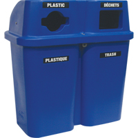 Recycling Containers Bullseye, Curbside, Plastic, 2 x 22 US gal. Auto Electric Service Ltd.