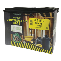 Sacs pour d&eacute;chets pour entrepreneurs, Fort, 30" la x 48" lo, 3 mils, Noir, Capacit&eacute; 113,56 L (30 gal.) Auto Electric Service Ltd.