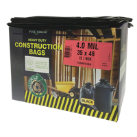 Sacs pour d&eacute;chets pour entrepreneurs, Fort, 35" la x 48" lo, 4 mils, Noir, Capacit&eacute; 166,55 L (44 gal.) Auto Electric Service Ltd.