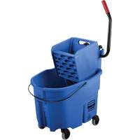 Ensemble de seau pour vadrouille et essoreuse WaveBrake, Pression lat&eacute;rale, 8,75 gal. US (35 pintes), Bleu Auto Electric Service Ltd.