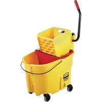 Ensemble de seau pour vadrouille et essoreuse WaveBrake, Pression lat&eacute;rale, 8,75 gal. US (35 pintes), Jaune Auto Electric Service Ltd.