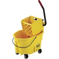 Seau pour vadrouille et essoreuse WaveBrake, Pression lat&eacute;rale, 6,5 gal. US (26 pintes), Jaune Auto Electric Service Ltd.