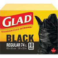 74L Garbage Bags, Regular, 26" W x 33" L, Black Auto Electric Service Ltd.