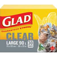 90L Garbage Bags, Regular, 30" W x 33" L, Clear Auto Electric Service Ltd.
