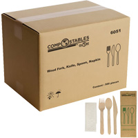 Wood Cutlery Set in Paper Bag Auto Electric Service Ltd.