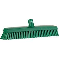 Push Broom Head, Fine/Stiff Bristles, 16-1/2", Polyester/Polypropylene, Green Auto Electric Service Ltd.