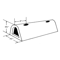 Extruded Rubber Dock Fenders, Rubber, 4-1/2" W x 12" L x 3-3/4" D Auto Electric Service Ltd.