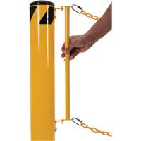 Dock Chain Barrier Bollard System, Steel, 42" H x 6-5/8" W, Yellow Auto Electric Service Ltd.