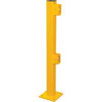 End Post for Light-Duty Guard Rails, Steel, 42" H, Safety Yellow Auto Electric Service Ltd.