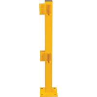 Corner Post for Light-Duty Guard Rails, Steel, 42" H, Safety Yellow Auto Electric Service Ltd.