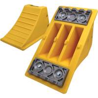 40 Ton Large Equipment Wheel Chock with Aluminum Cleats, Urethane, Yellow Auto Electric Service Ltd.