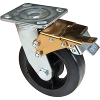 Mold-on Caster, Swivel with Brake, 6" (152.4 mm), Rubber, 550 lbs. (249 kg.) Auto Electric Service Ltd.
