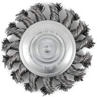 Shaft Mounted Knot Twisted Radial Brush, 3" Dia., 0.02" Fill, 1/4" Arbor, Stainless Steel Auto Electric Service Ltd.
