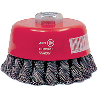 CK3501T High Performance Knot Twisted Cup Brush, 3-1/2" Dia., 0.02" Fill, 5/8"-11 Arbor, Steel Auto Electric Service Ltd.
