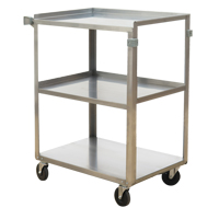 Shelf Carts, 3 Tiers, 15-1/2" W x 32-1/8" H x 24" D, 300 lbs. Capacity Auto Electric Service Ltd.