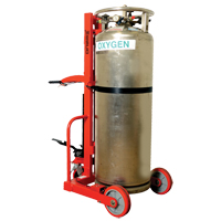 Hydraulic Large Liquid Gas Cylinder Cart HLCC, Polyurethane Wheels, 20" W x 20" D Base, 1000 lbs. Auto Electric Service Ltd.