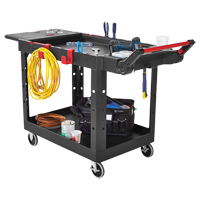 Chariot utilitaire robuste et polyvalent, 2 tiers, 17-3/4" x 36" x 46-1/5", Capacit&eacute; 500 lb Auto Electric Service Ltd.