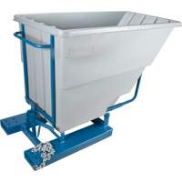 Self-Dumping Hopper, Polyethylene, 1-1/10 cu.yd, Grey Auto Electric Service Ltd.