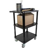 Utility Cart with Flat Shelf, 3 Tiers, 18-1/8" x 37-3/8" x 27-3/4", 330 lbs. Capacity Auto Electric Service Ltd.