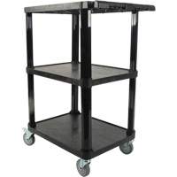 Utility Cart with Flat Shelf, 3 Tiers, 18-1/8" x 37-3/8" x 27-3/4", 330 lbs. Capacity Auto Electric Service Ltd.