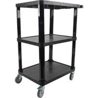 Utility Cart with Flat Shelf, 3 Tiers, 18-1/8" x 37-3/8" x 27-3/4", 330 lbs. Capacity Auto Electric Service Ltd.