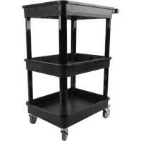 Utility Cart with Deep Lip Shelf, 3 Tiers, 19" x 39-1/2" x 28-1/4", 330 lbs. Capacity Auto Electric Service Ltd.
