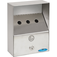 Smoking Receptacles, Wall-Mount, Stainless Steel, 1 Litres Capacity, 9" Height Auto Electric Service Ltd.