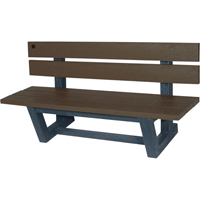 Outdoor Park Benches, Recycled Plastic, 60" L x 22-13/16" W x 29-13/16" H, Umber Auto Electric Service Ltd.