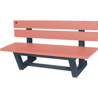 Outdoor Park Benches, Recycled Plastic, 60" L x 22-13/16" W x 29-13/16" H, Redwood Auto Electric Service Ltd.