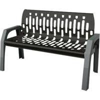 Stream Benches, Steel, 48" L x 25" W x 34" H, Black Auto Electric Service Ltd.