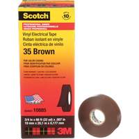 Scotch&reg; Vinyl Colour Coding Electrical Tape, 19 mm (3/4") W x 20 m (66') L, 7 mils, Brown Auto Electric Service Ltd.