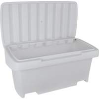 Heavy-Duty Outdoor Salt and Sand Storage Container, 24" x 48" x 24", 10 cu. Ft., Grey Auto Electric Service Ltd.