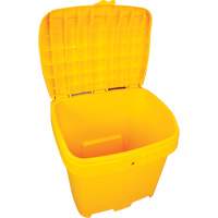 Bacs d'entreposage pour sel & sable, Avec Moraillon, 21" x 27" x 26", 4,24 pi³, Jaune Auto Electric Service Ltd.