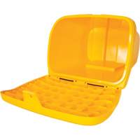 Bacs d'entreposage pour sel & sable, Avec Moraillon, 21" x 27" x 26", 4,24 pi³, Jaune Auto Electric Service Ltd.