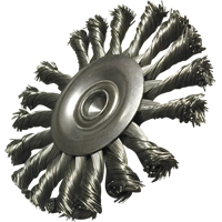 Circular Knotted Wire End Brushes, 3-1/2" Dia., 0.014" Wire Dia., 1/4" Shank Auto Electric Service Ltd.