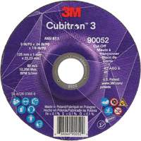 Cubitron 3 Cut-Off Wheel, 5" x 0.04", 7/8" Arbor, Type 27, Ceramic, 60 RPM Auto Electric Service Ltd.