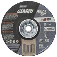 Meule &agrave; tronçonner pour coupe &agrave; angle droit RightCut Gemini, 6" x 0,045", Arbre de 5/8"-11, Type 27/42, Oxyde d'aluminium, 10185 Tr/min Auto Electric Service Ltd.