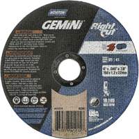Meule &agrave; tronçonner pour coupe &agrave; angle droit RightCut Gemini, 6" x 0,045", Arbre de 7/8", Type 01/41, Oxyde d'aluminium, 10185 Tr/min Auto Electric Service Ltd.