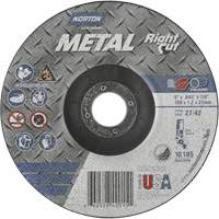 Meule &agrave; tronçonner m&eacute;tallique pour coupe &agrave; angle droit RightCut, 6" x 0,045", Arbre de 7/8", Type 27/42, Oxyde d'aluminium, 10190 Tr/min Auto Electric Service Ltd.