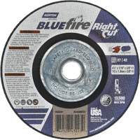 Meule &agrave; tronçonner pour coupe &agrave; angle droit RightCut BlueFire, 4-1/2" x 1/16", Arbre de 5/8"-11, Type 27/42, Oxyde d'aluminium, 13580 Tr/min Auto Electric Service Ltd.